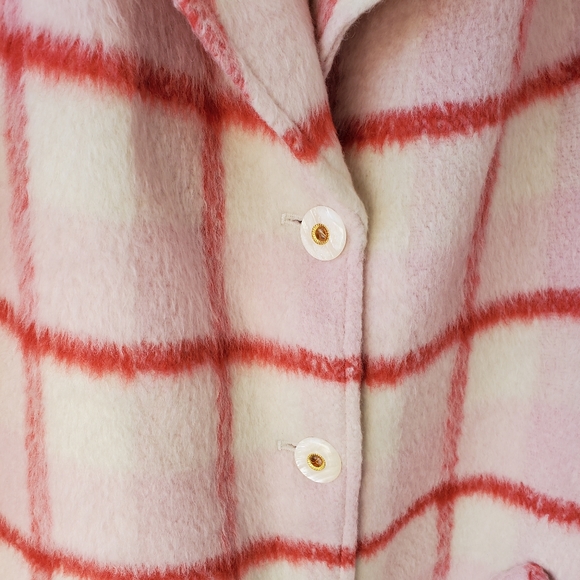 NWOT Anthropologie Eva Franco strawberry plaid coat - Picture 11 of 16